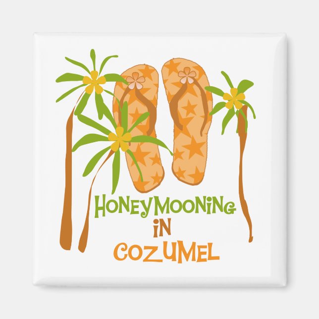 Honeymooning in Cozumel Magnet (Front)