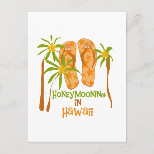 Honeymooning in Hawaii Postcard