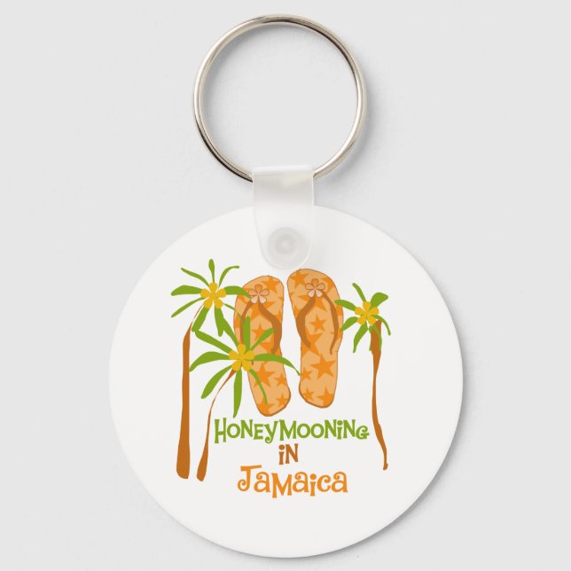 Honeymooning in Jamaica Keychain (Front)