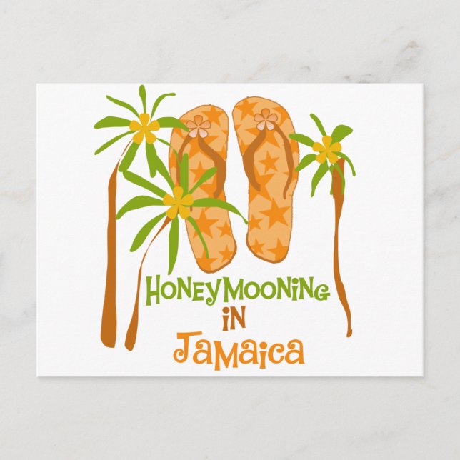 Honeymooning in Jamaica Postcard (Front)