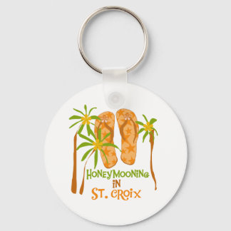 Honeymooning in St. Croix Keychain