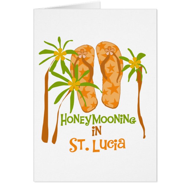 Honeymooning in St. Lucia Cards (Front)