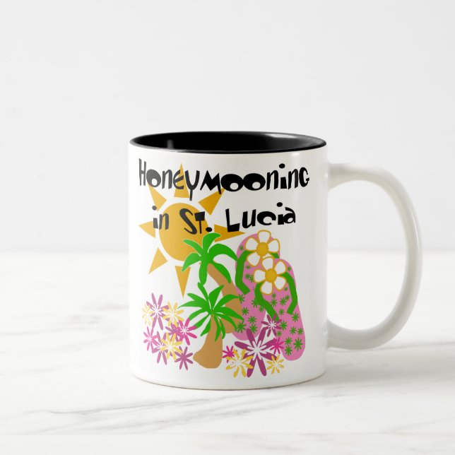 Honeymooning in St. Lucia Two-Tone Coffee Mug (Right)