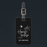Honeymooning palm tree wedding gift beach modern luggage tag<br><div class="desc">Modern,  hand lettered script calligraphy to let everyone know this isn't just a holiday. This is your honeymoon. Part of a collection. Change the colour to customize.</div>