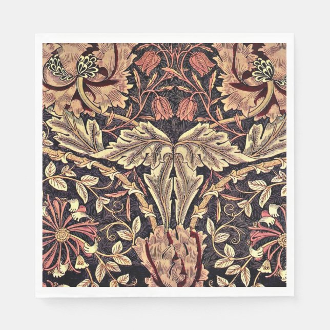 Honeysuckle, a William Morris vintage design, Napkins (Front)