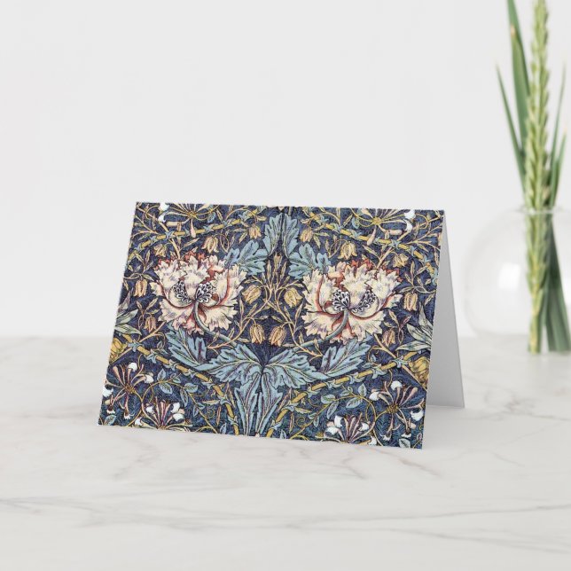 Honeysuckle Art Nouveau Flowers Greeting Card (Front)