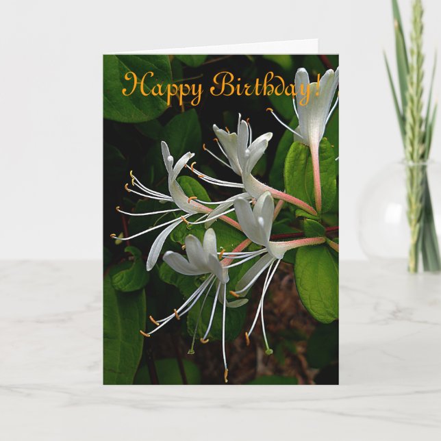 Honeysuckle Birthday Card (Front)