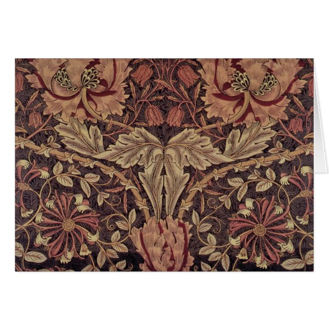 Honeysuckle by William Morris, Garden Flowers Art Cards (Front Horizontal)