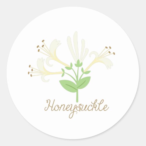 Honeysuckle Classic Round Sticker