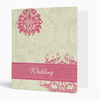Honeysuckle Damask Wedding Planner Binder