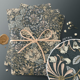 Honeysuckle Delight William Morris Larkspur Wrapping Paper Sheets