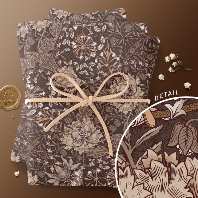Honeysuckle Delight William Morris Larkspur Wrapping Paper Sheets (Creator Uploaded)
