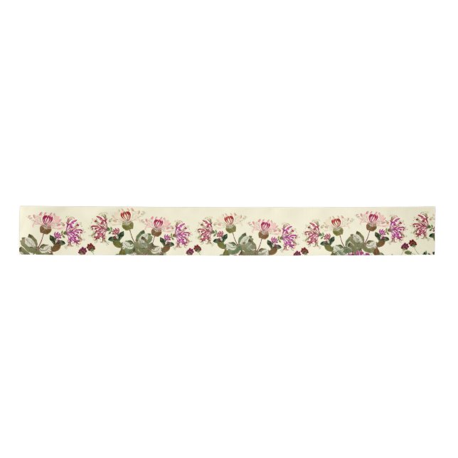 Honeysuckle Floral Flowers Garden Ribbon (Front)