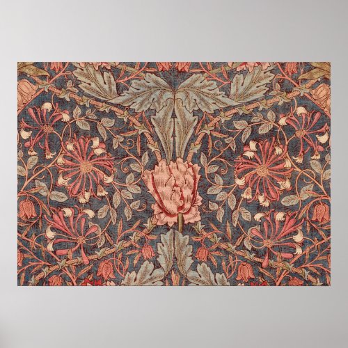 Honeysuckle Floral Pattern by William Morris Poster