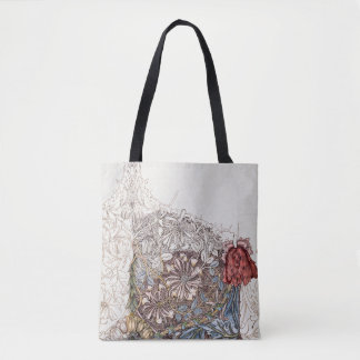 Honeysuckle Floral Tote Bag