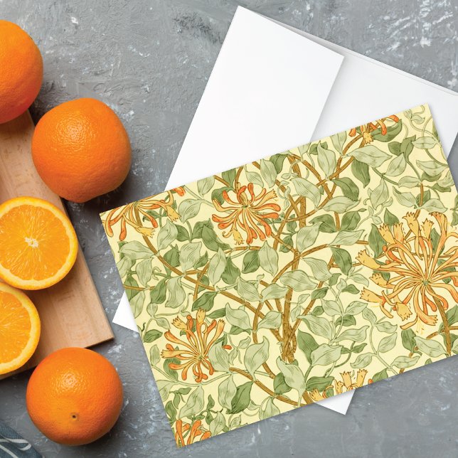 Honeysuckle Floral William Morris Blank Card (Creator Uploaded)