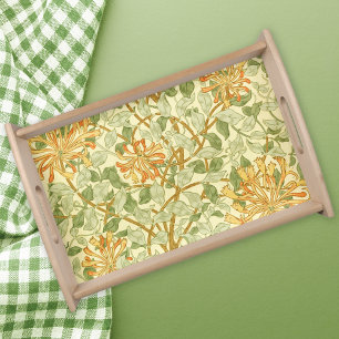 Honeysuckle Flower Vine William Morris Serving Tray