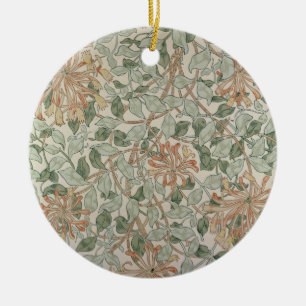 'Honeysuckle II' design Ceramic Ornament