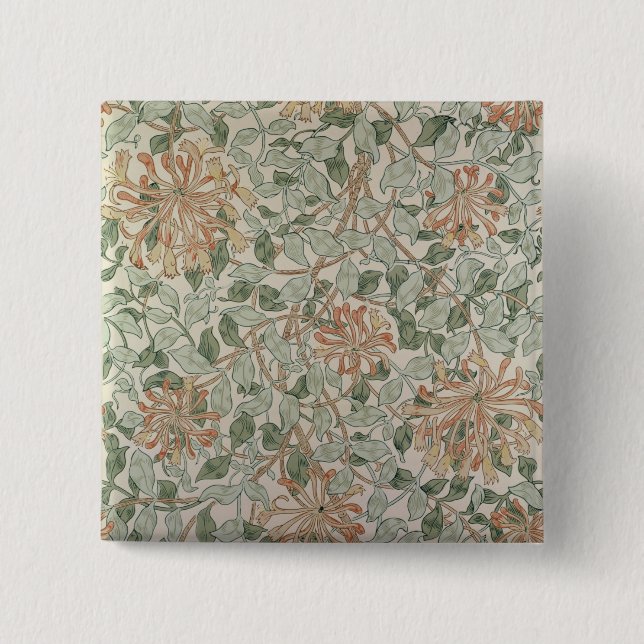 'Honeysuckle II' design Pinback Button (Front)