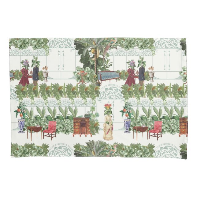 Honeysuckle in Waiting | Natural Pillow Case (Front)