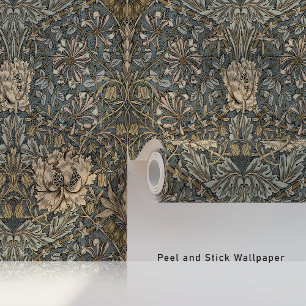 Honeysuckle in William Morris Style Peel & Stick Wallpaper