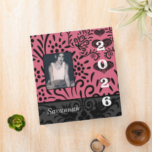 Honeysuckle Paisley Senior Year Planner Your Photo 3 Ring Binder