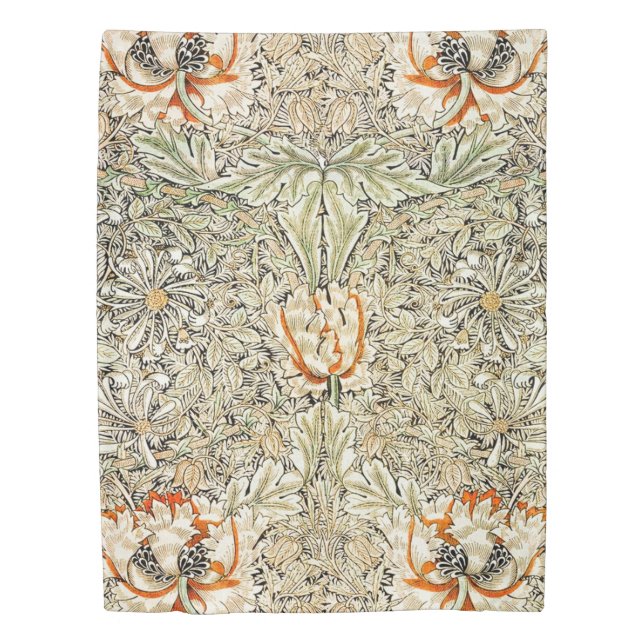 Honeysuckle Pattern (1876) By William Morris Duvet Cover (Front)