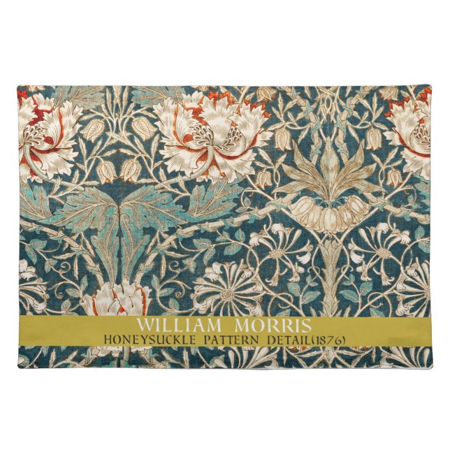 Honeysuckle Pattern - Design of William Morris Cloth Placemat (Front)