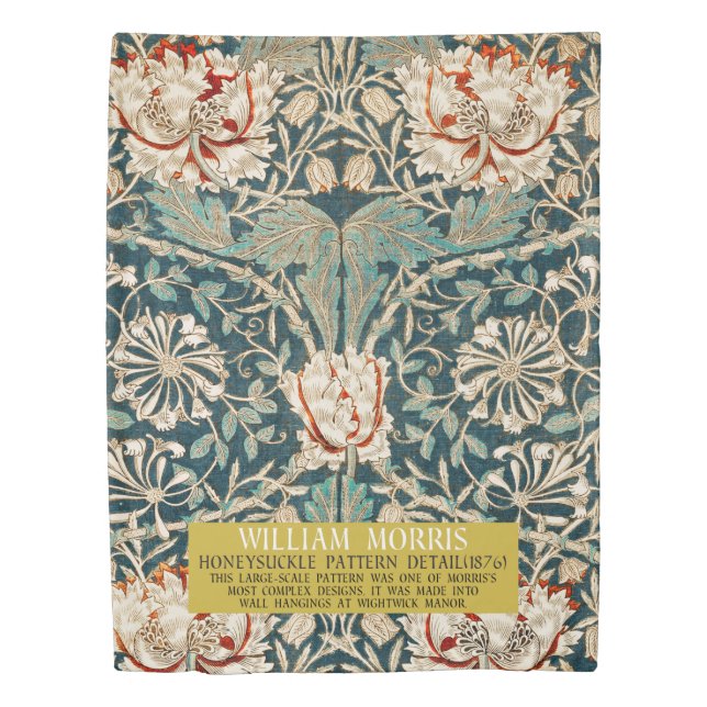 Honeysuckle Pattern - Design of William Morris Duvet Cover (Front)