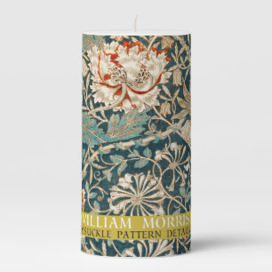 Honeysuckle Pattern - Design of William Morris Pillar Candle