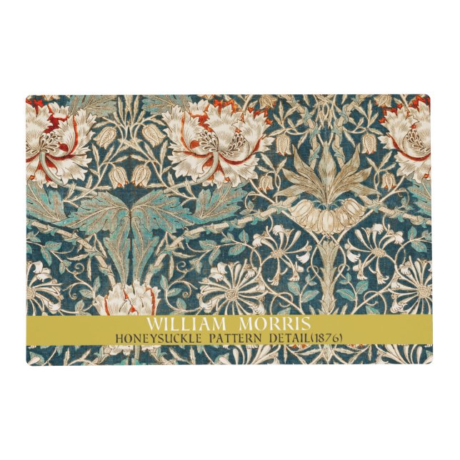 Honeysuckle Pattern - Design of William Morris Placemat (Front)