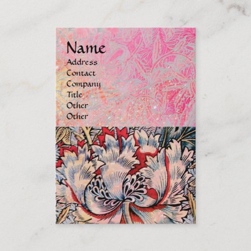 HONEYSUCKLE pink red white brown Business Card