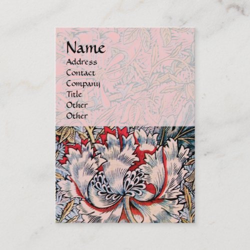 HONEYSUCKLE pink red white brown Business Card