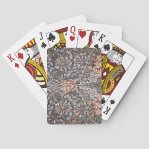 Honeysuckle Print (by William Morris) Poker Cards