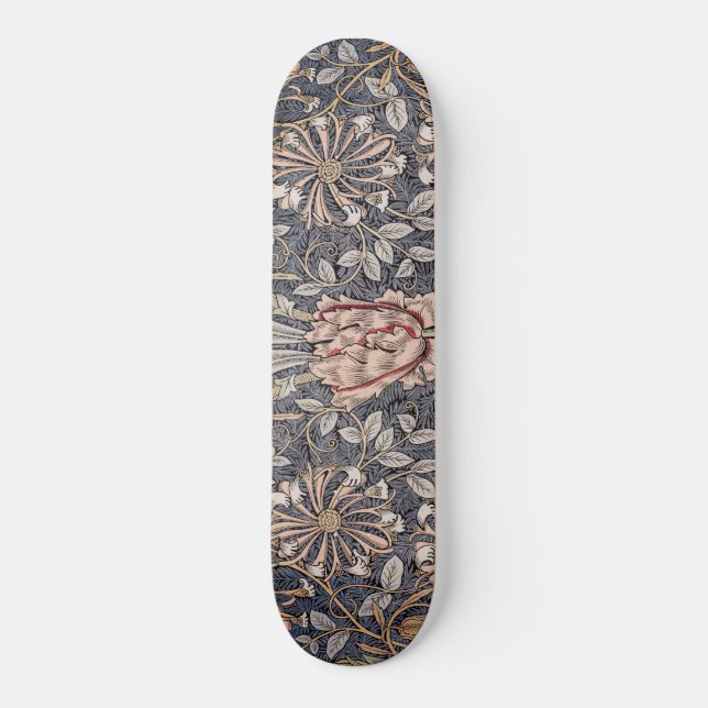 Honeysuckle Print (by William Morris) Skateboard (Front)