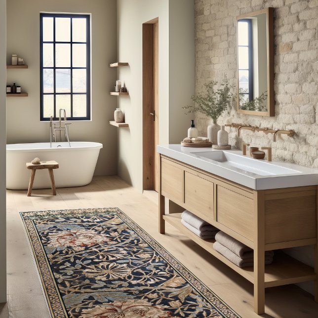 Honeysuckle Runner Blue Rug by William Morris (Creator Uploaded)