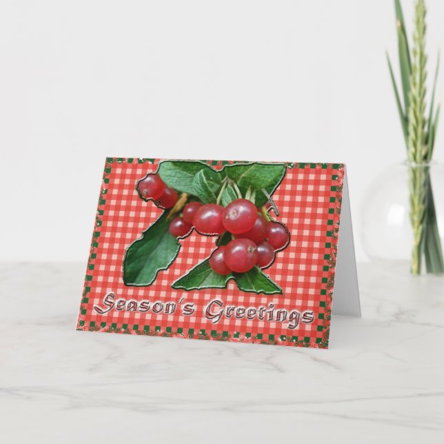 Honeysuckle Season's Greetings Card (Front)