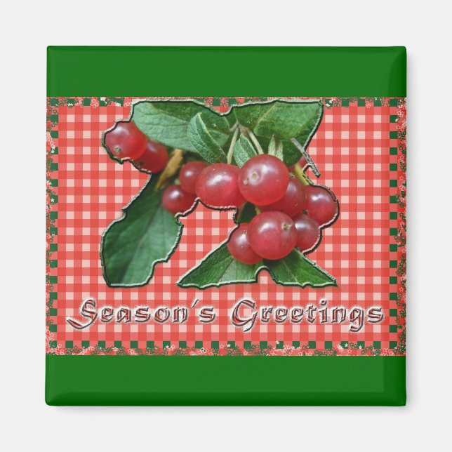 Honeysuckle Season's Greetings Magnet (Front)