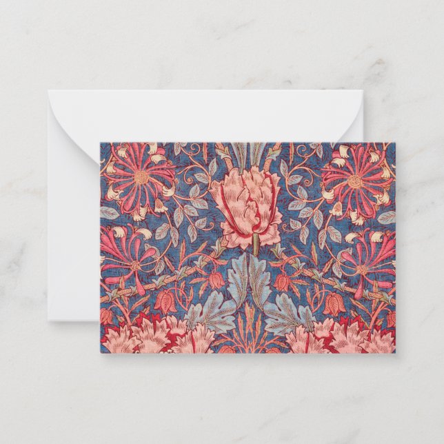 Honeysuckle, Wallpaper by William Morris Note Card (Front)