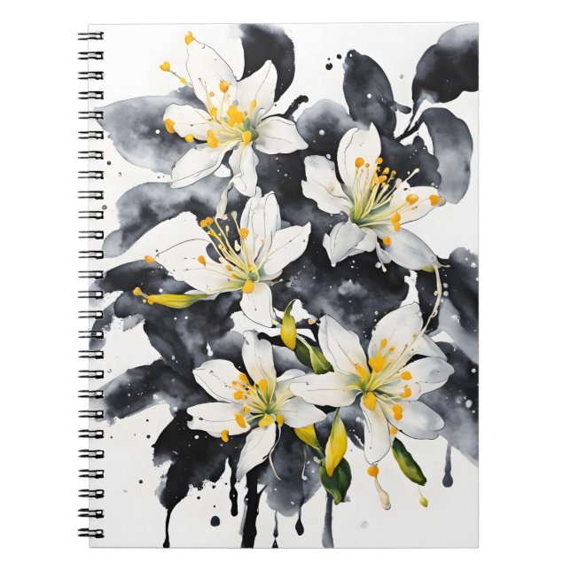 Honeysuckle - Watercolor flowers Notebook (Front)