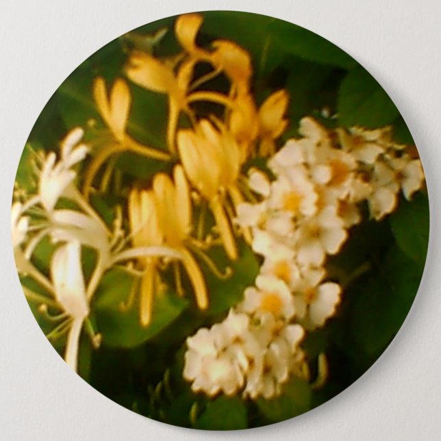 Honeysuckle Wild Floral Button (Front)