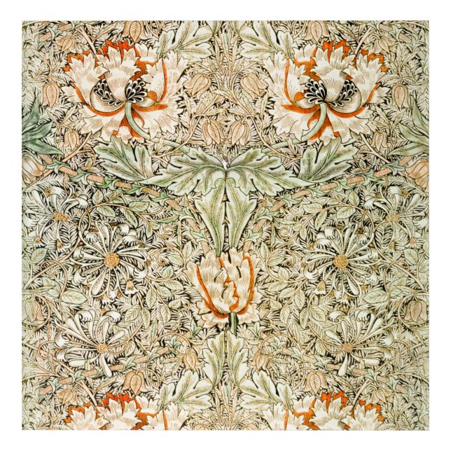 Honeysuckle, William Morris Acrylic Print (Front)