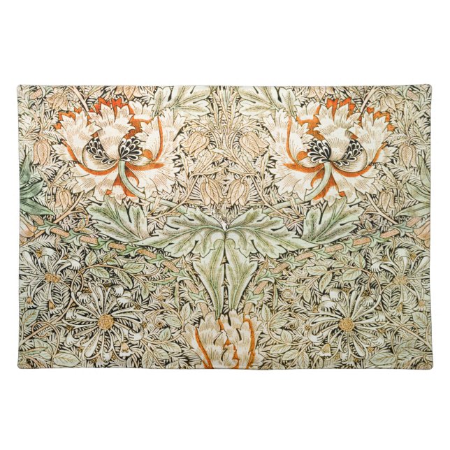 Honeysuckle, William Morris Cloth Placemat (Front)