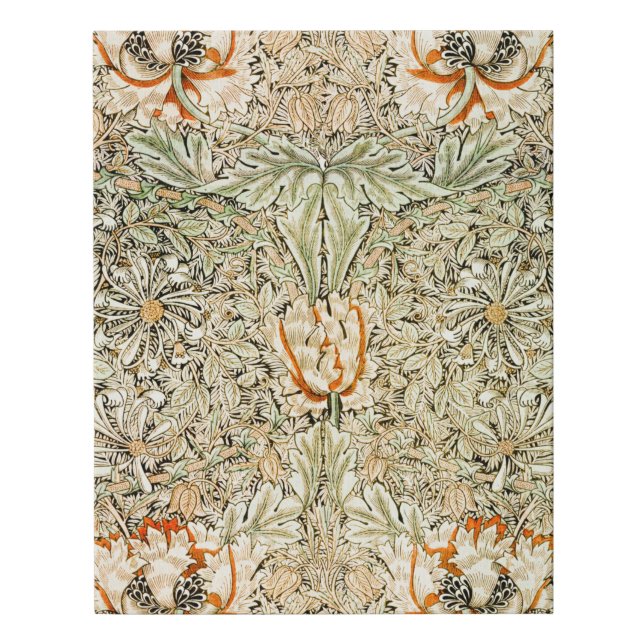 Honeysuckle, William Morris Faux Canvas Print (Front)