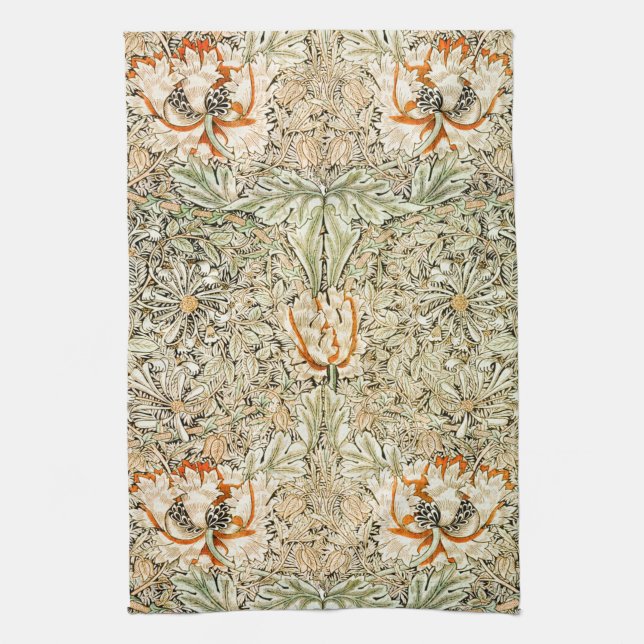 Honeysuckle, William Morris Kitchen Towel (Vertical)