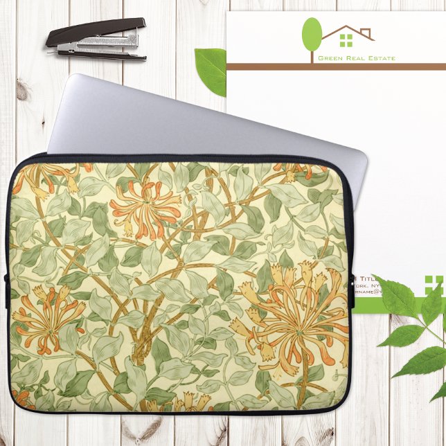 Honeysuckle with Green Leaves Laptop Sleeve (Creator Uploaded)