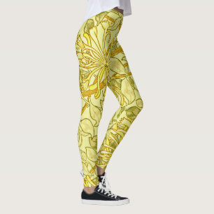 Honeysuckle Yellow by William Morris Leggings