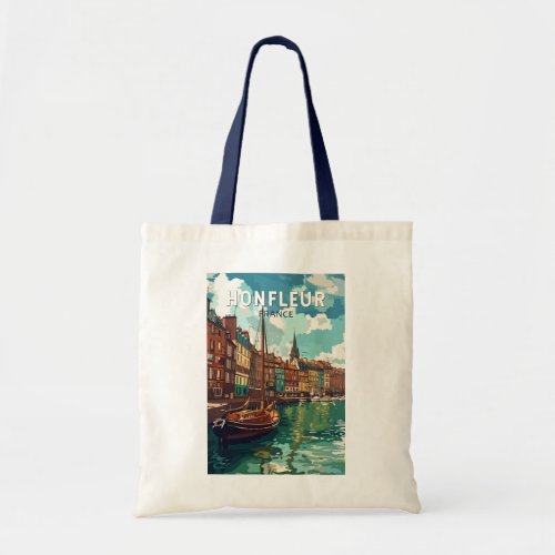 Honfleur France Travel Art Vintage Tote Bag