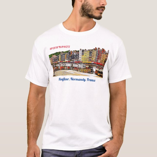 Honfleur harbor in Normandy, France. T-Shirt (Front)