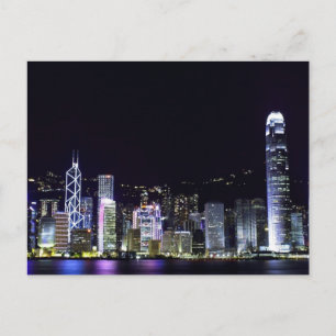 Hong Kong at Night Postcard